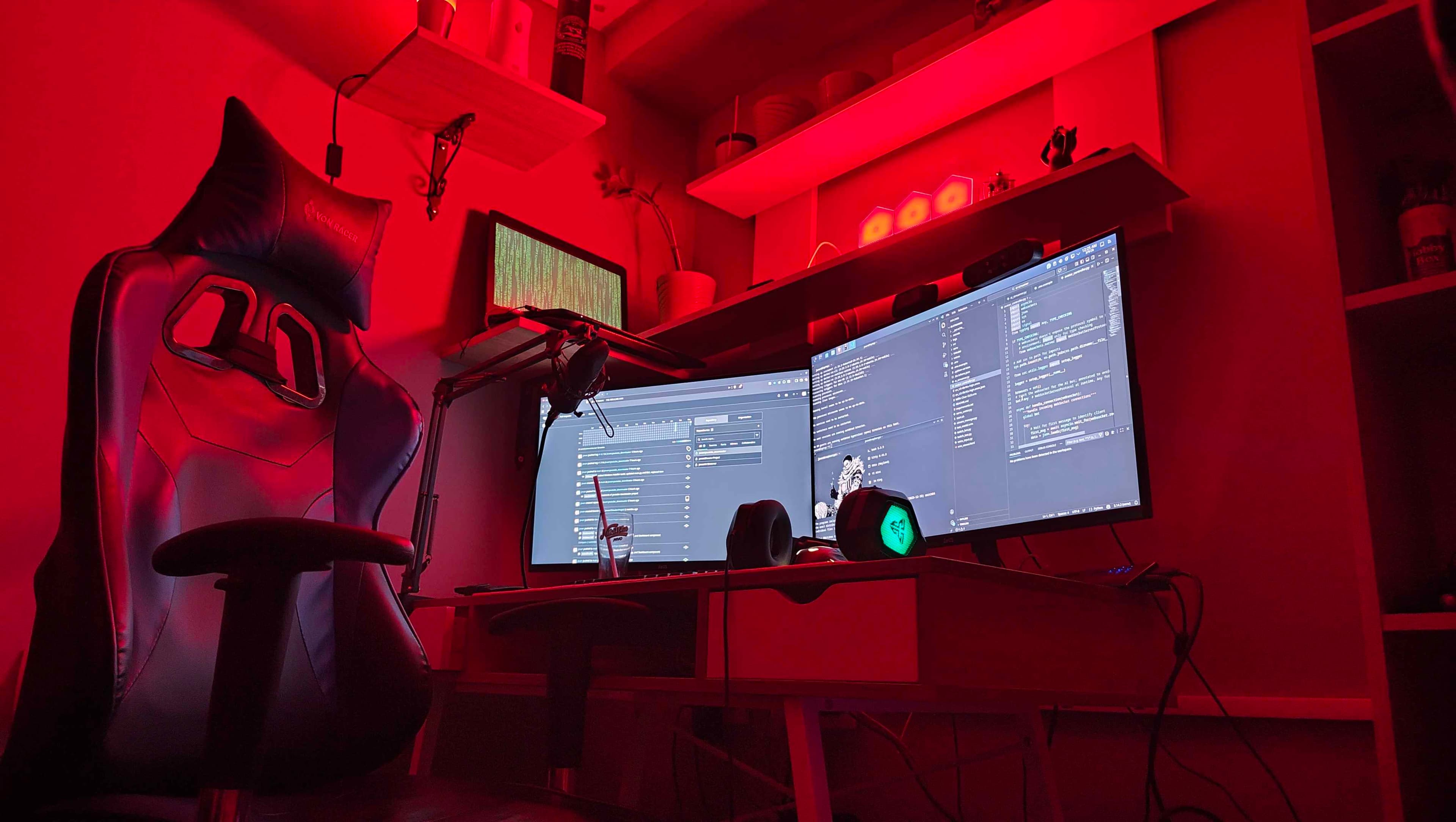 PC build from bottom up view